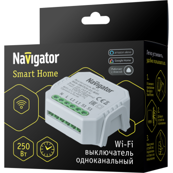 Умный одноканальный выключатель NSH-SWITCH-01-WiFi
