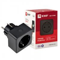 Умная розетка Wi-Fi черная EKF