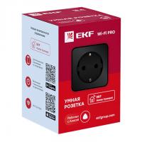 Умная розетка Wi-Fi черная EKF