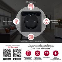Умная розетка Wi-Fi черная EKF