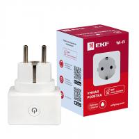 Умная розетка Wi-Fi белая EKF