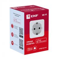 Умная розетка Wi-Fi белая EKF