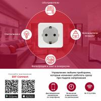 Умная розетка Wi-Fi белая EKF