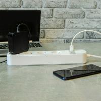 Умный сетевой фильтр WiFi 4евро + 2USB + Type-C Uniel