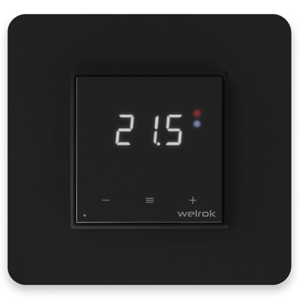 Умный терморегулятор для теплого пола с Wi-Fi сенсорный черный
