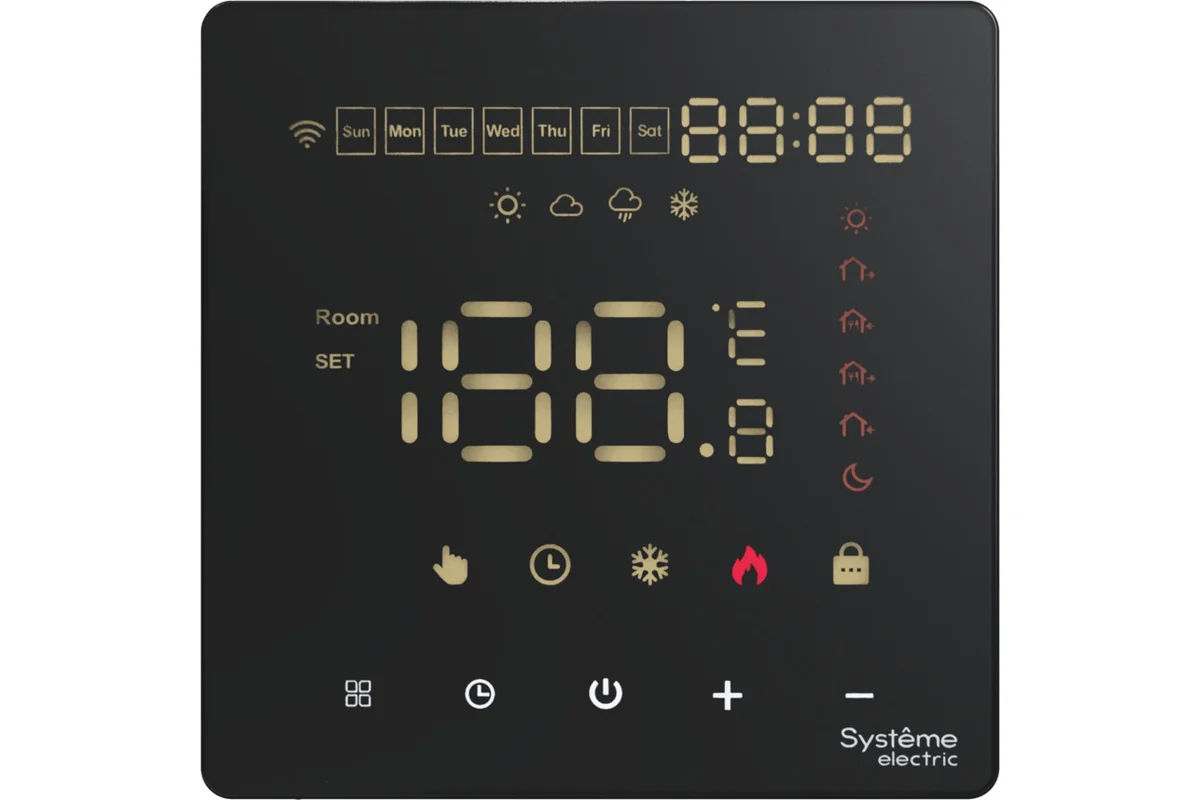 ARTGALLERY Wi-Fi терморегулятор программируемый черный GAL001038 Systeme Electric