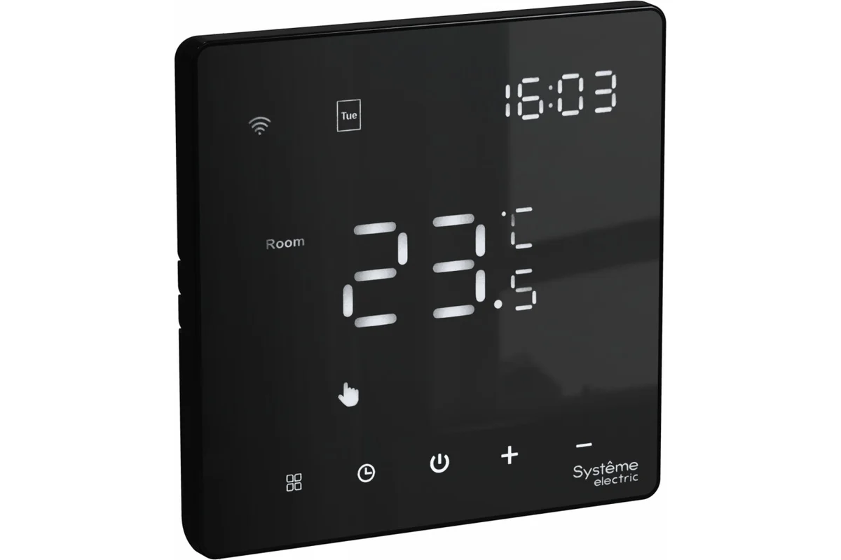 ARTGALLERY Wi-Fi терморегулятор программируемый черный GAL001038 Systeme Electric