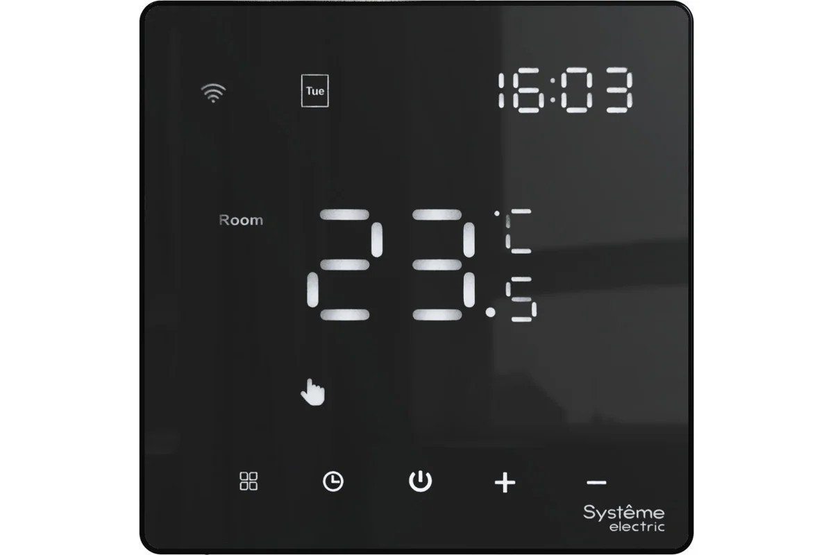 ARTGALLERY Wi-Fi терморегулятор программируемый черный GAL001038 Systeme Electric