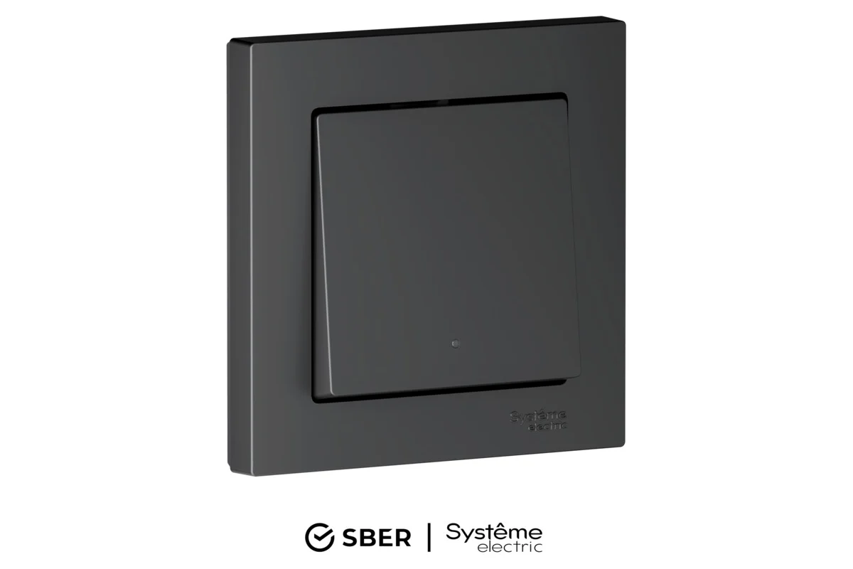 ATLASDESIGN SMART Zigbee выключатель 1-кл ATN001013Z Systeme Electric карбон