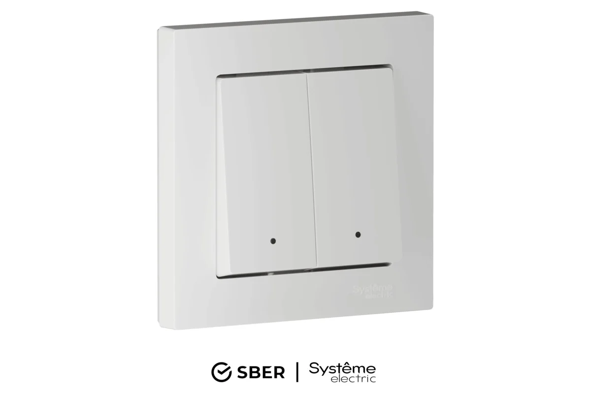 ATLASDESIGN SMART Zigbee выключатель 2-кл ATN000153Z Systeme Electric белый