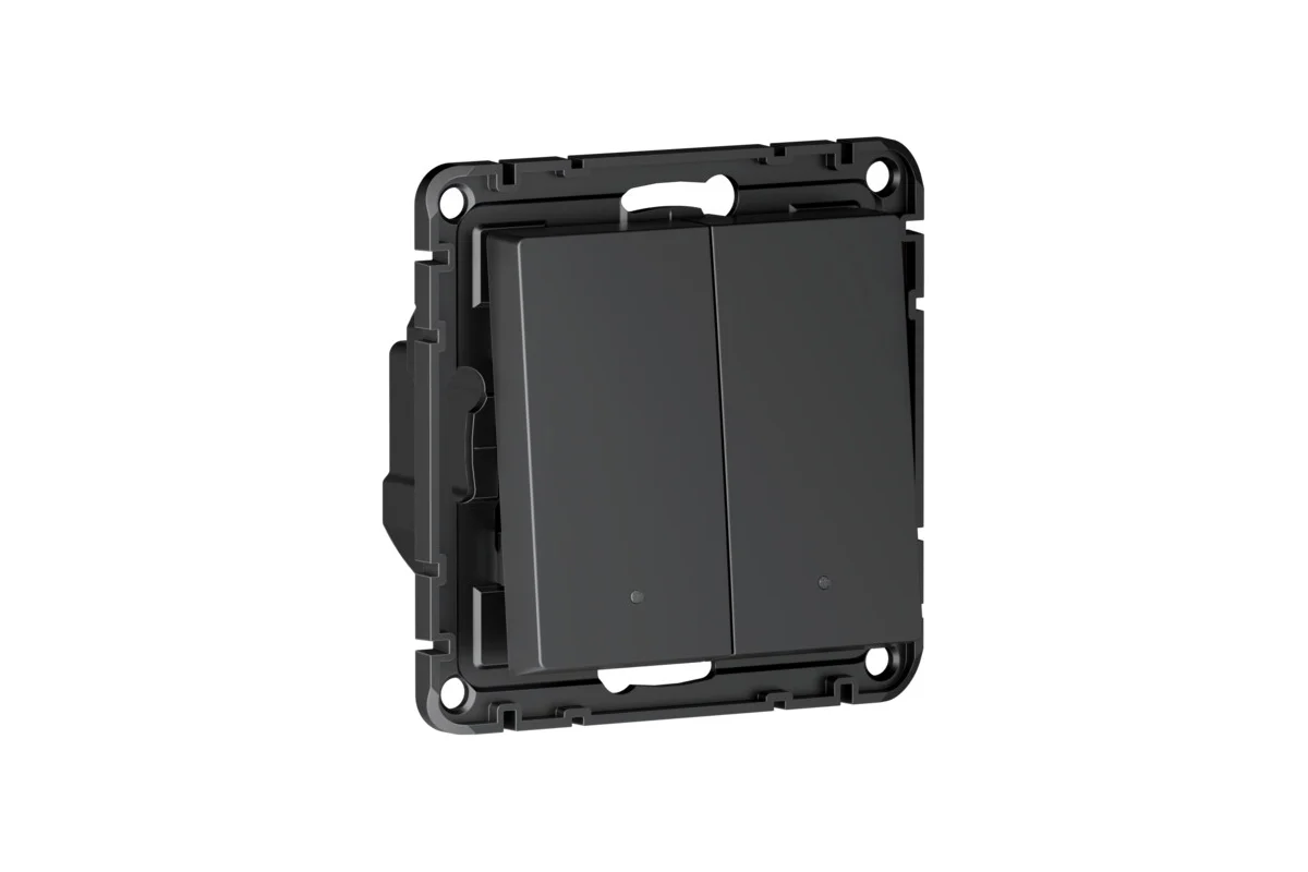 ATLASDESIGN SMART Zigbee выключатель 2-кл ATN001053Z Systeme Electric карбон