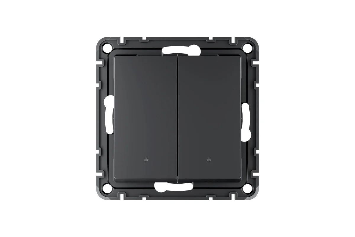 ATLASDESIGN SMART Zigbee выключатель 2-кл ATN001053Z Systeme Electric карбон